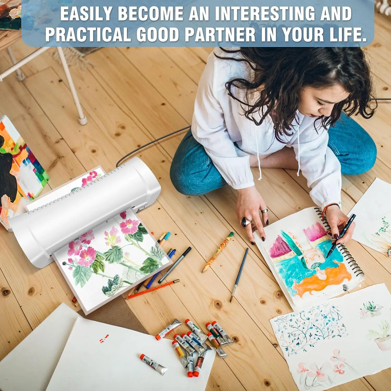 آلة الترقق، آلة الترقق A4 A5 A6 آلة تغليف ساخنة وباردة تسخين سريع بدون فقاعات للمدرسة والمنزل