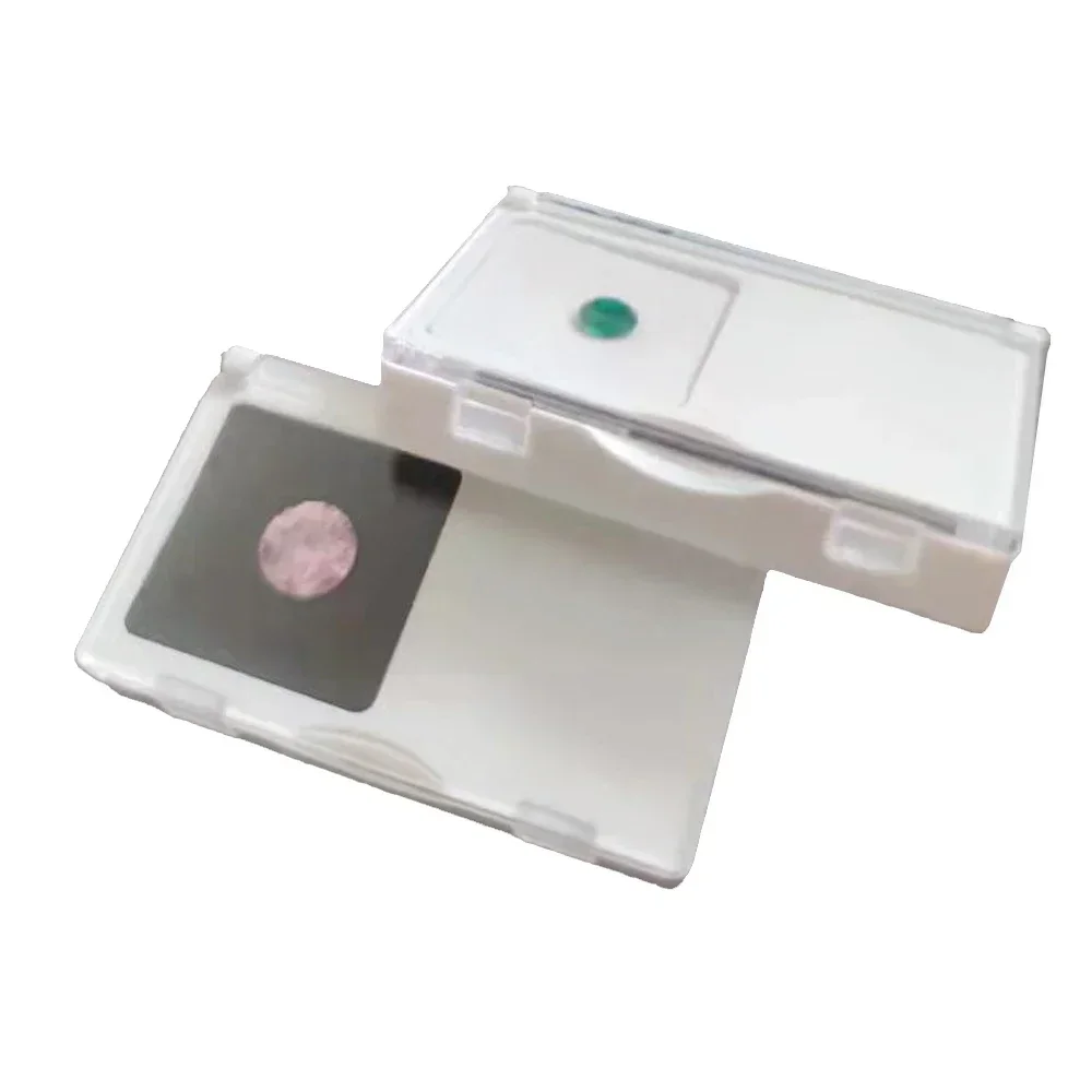 Caja expositora de diamantes, caja de almacenamiento de piedras preciosas, dijes blancos, contenedor de embalaje de protección de joyería, caja de regalo de diamantes suelta de 1 ud.