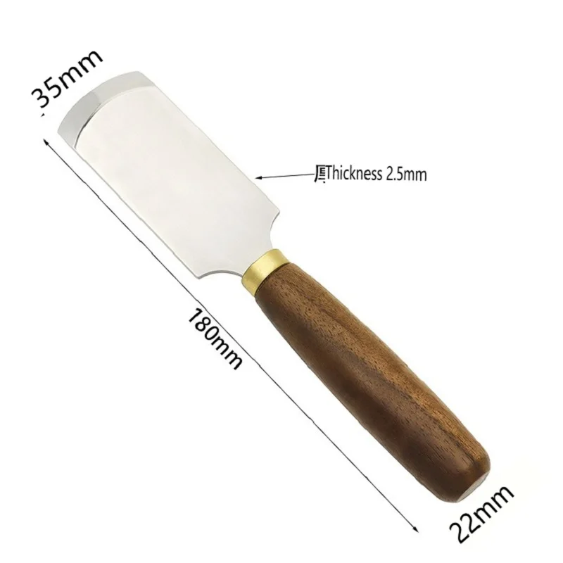Flat mouth oblique mouth round mouth sandalwood leather leather cutting DIY cutting trimming leather carving thinning knife