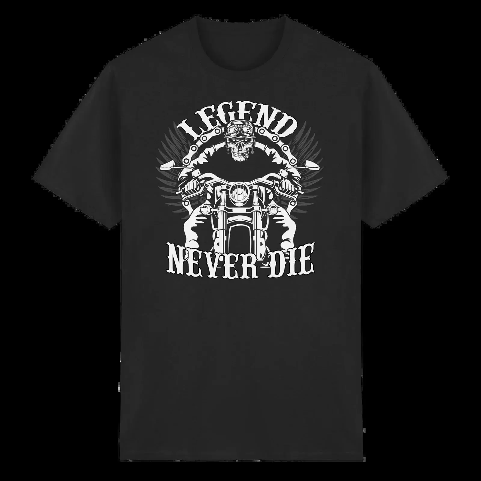Legend Never Die Biker T Shirt Motorcycle Freedom Bobber Chopper vintage Washed Casual Unisex Stylish Top For Everyday Wear