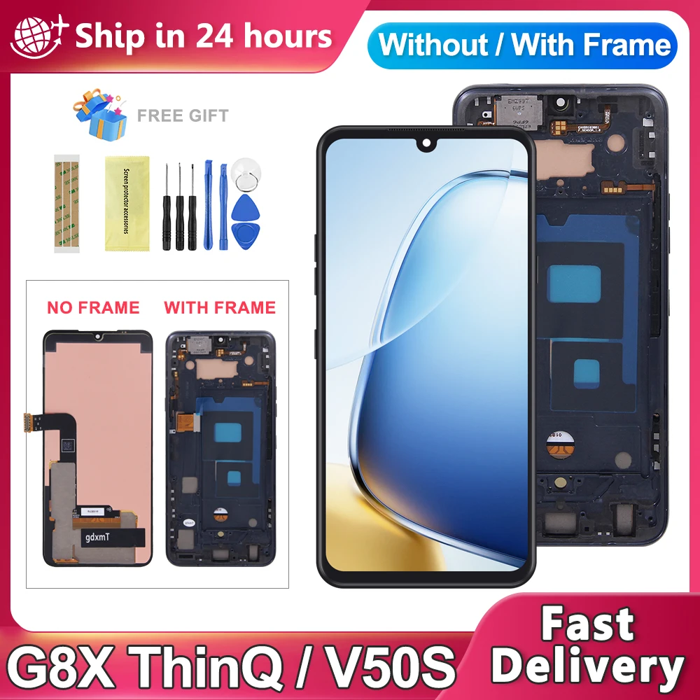 6.4'' LCD For LG G8X ThinQ V50S LCD Display Touch Screen Digitizer Assembly Replacement For LG V50S LMG850EMW Display Screen