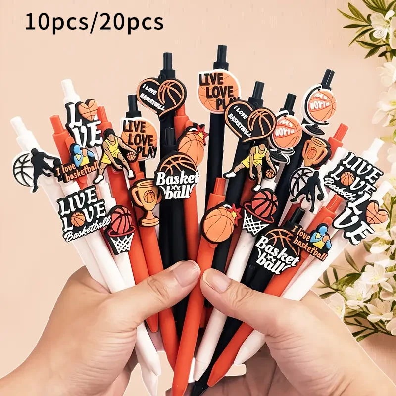10/20pcs basketball style ballpoint pen sports ball neutral pen, gift pen, suitable for basketball and sports enthusiasts