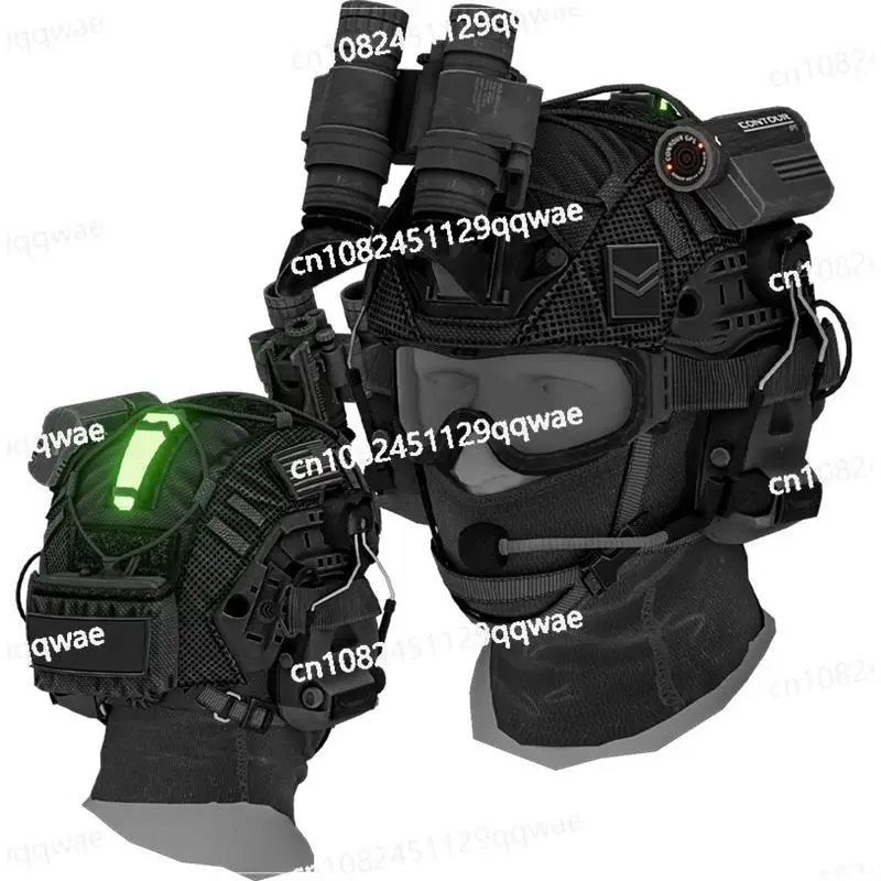 

Airsoft Helmet Set, Tactical High-definition Headphones And Goggles Dual-pass Telescope Model, Shooting Range Cosplay Equipment