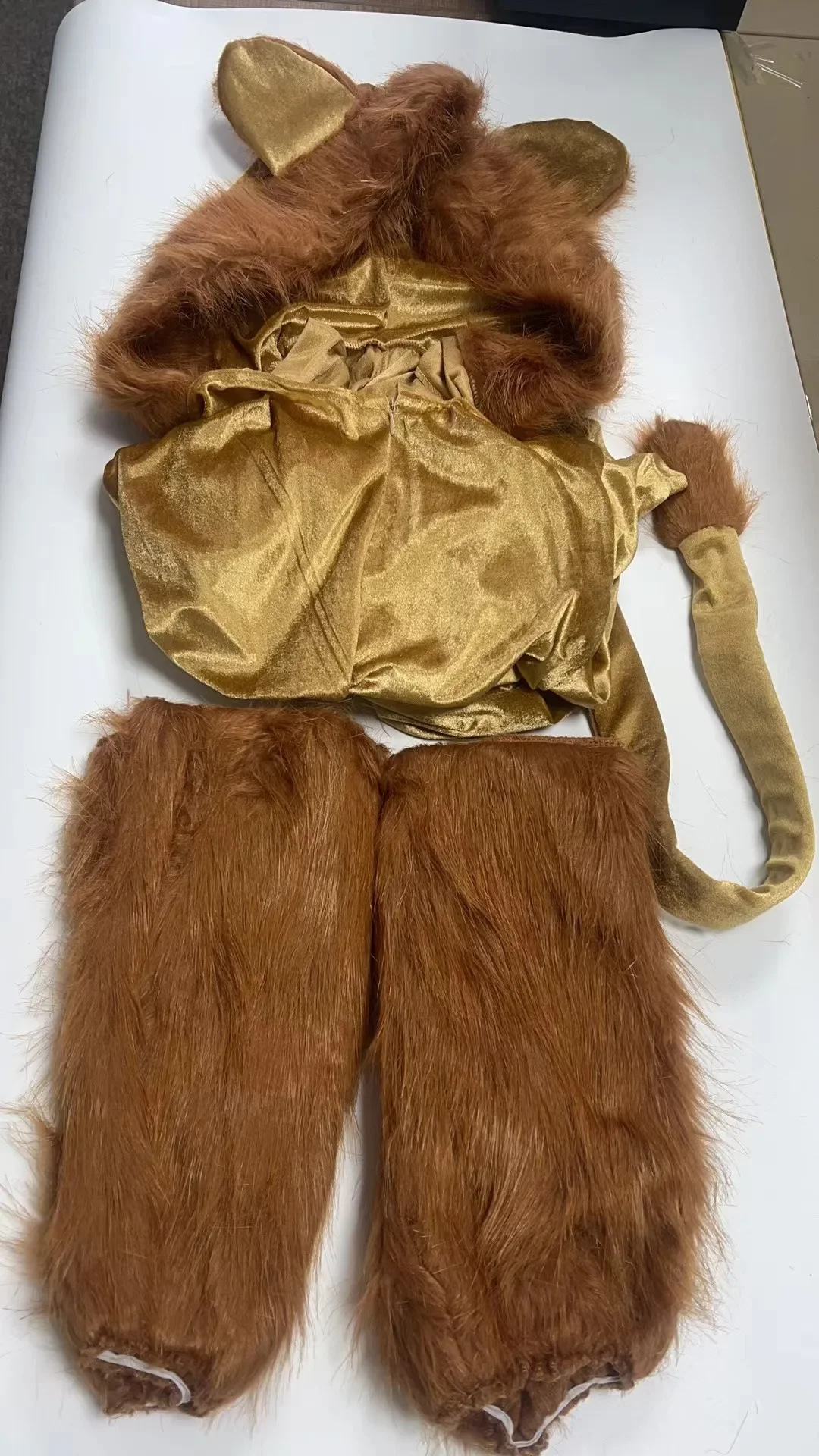 Adult Kids Animal Cartoon Lion Plush Hooded Jumpsuit With Tail Halloween Costume For Women Baby Girls Lion King Cosplay