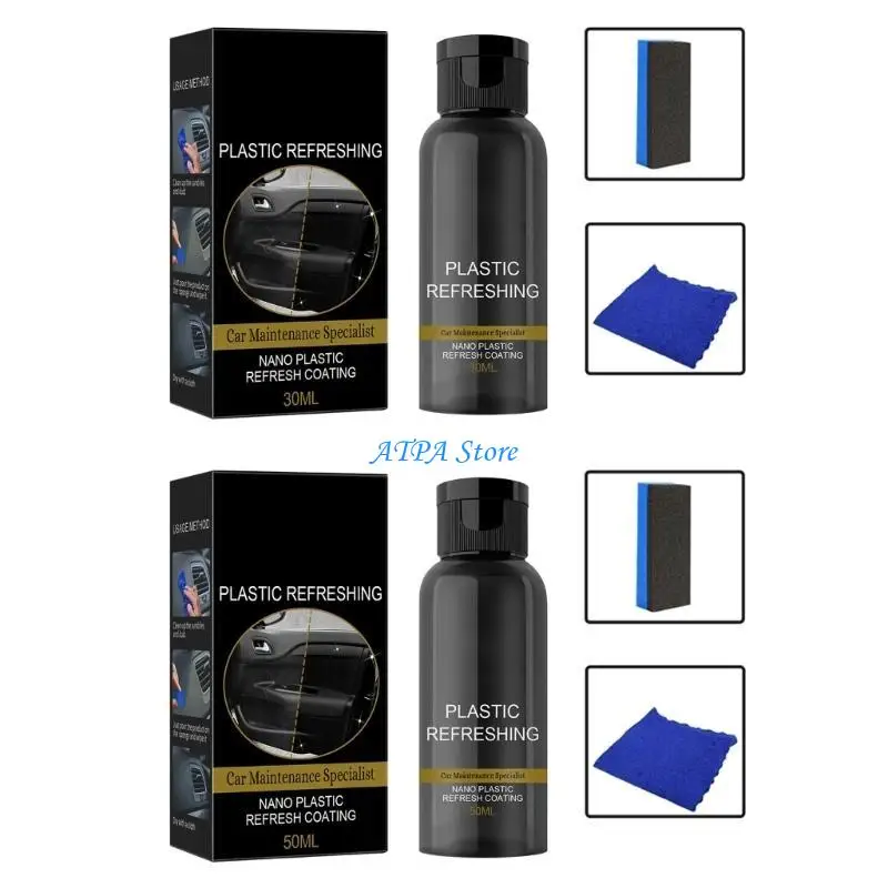 

U13C Plastic Interior/Exterior Recovery Restorer Trim Long-lasting Cleaner Agent