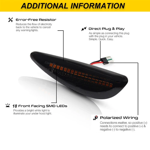 Imagen 2 del producto 2 piezas repetidor lateral lámpara de señal conjunto de marcador lateral para Hyundai Solar Verna Accent IX20 Elantra MD Avante 2011-2015 923030 U000