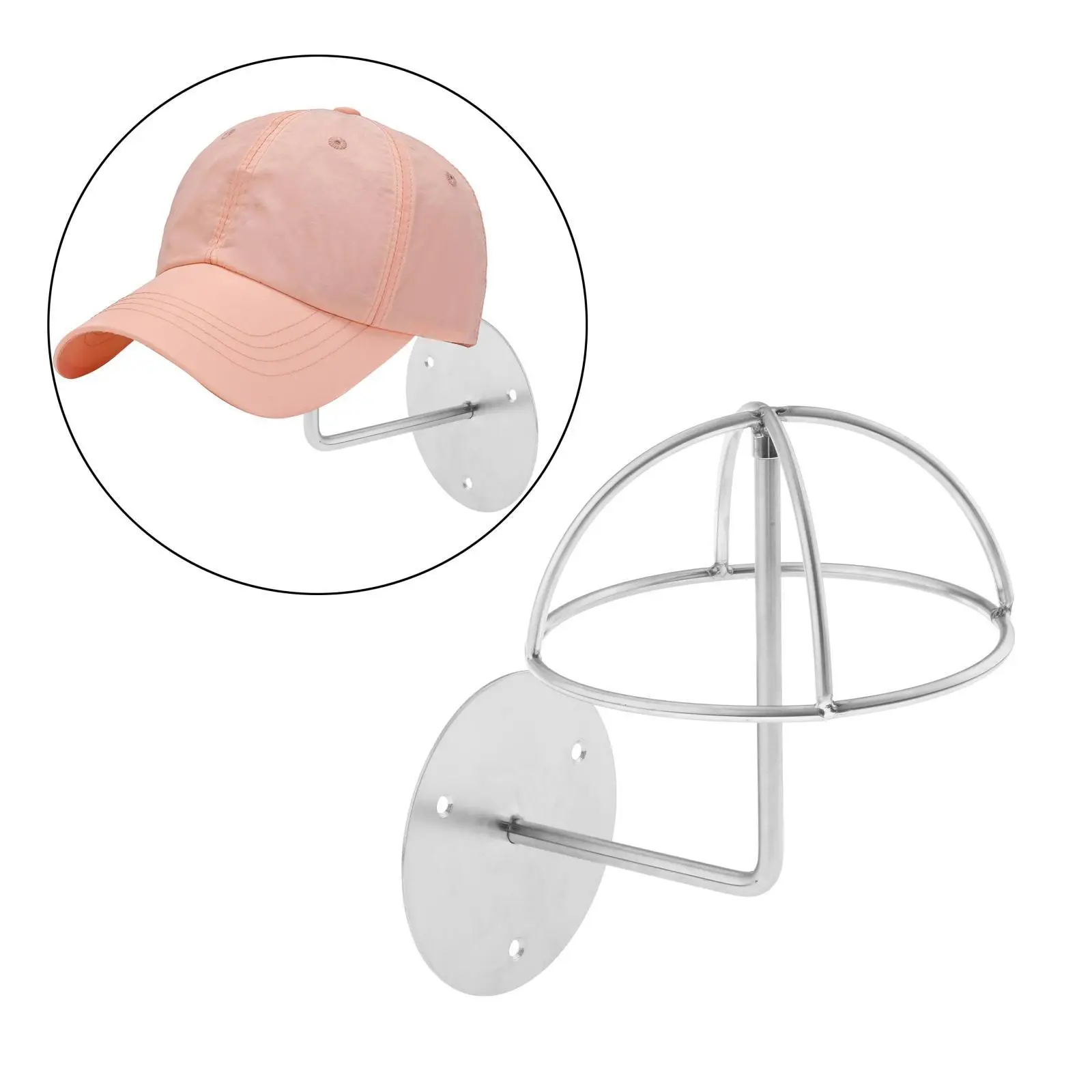 رف عرض القبعة المقاوم للصدأ المثبت على الحائط على شكل قبة