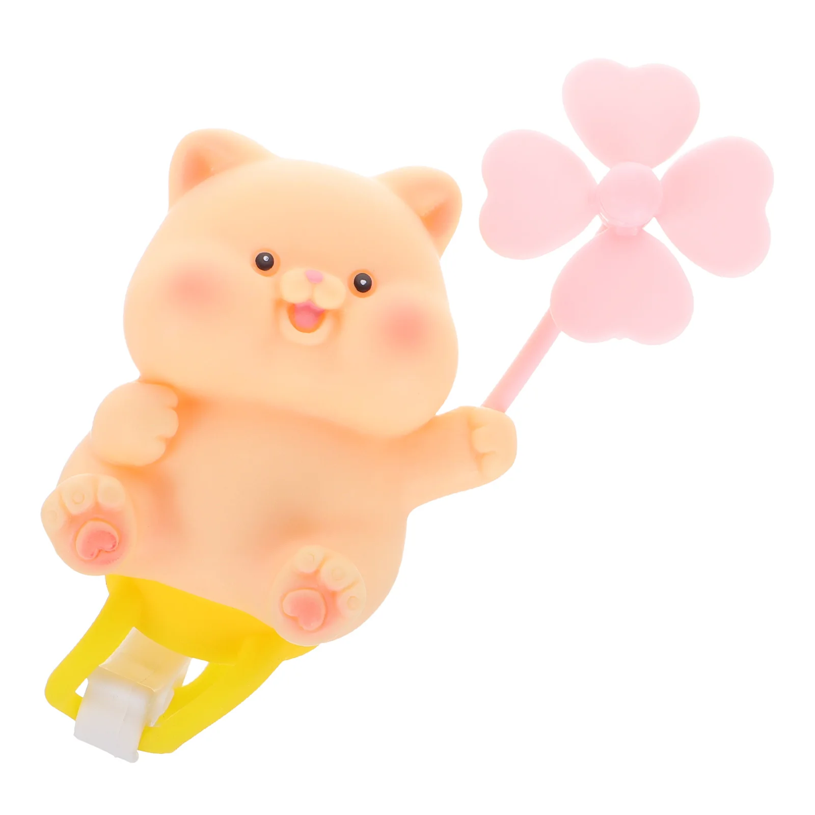 

Cute Windmill Cat Figure Decorative Bike Handle Motorcycle Accessory Durable Resin Easy Installation Animal Bell Squeeze Horn