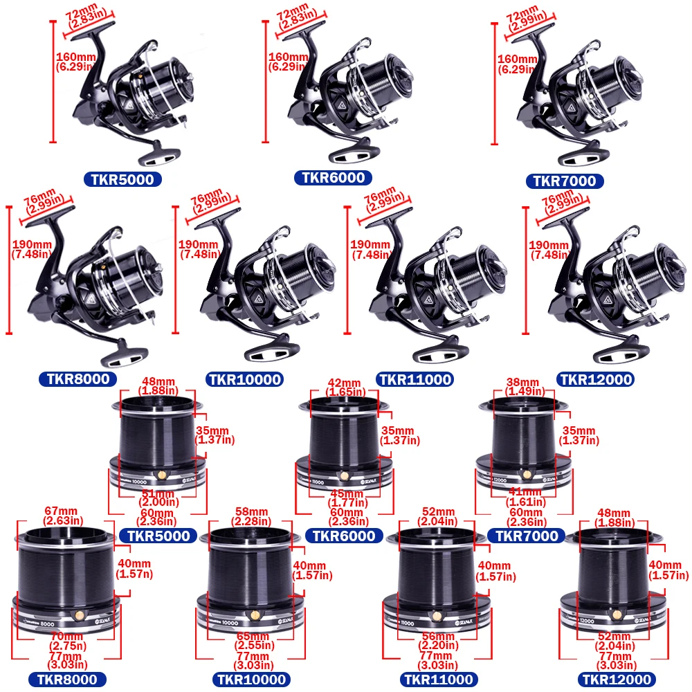 อุปกรณ์ตกปลา Reel ปลาคาร์พ Spinning Reels ลากสูงสุด27กก13 + 1BB 4.1:1 Carretilha De Pesca Accesorios Mar Molinete