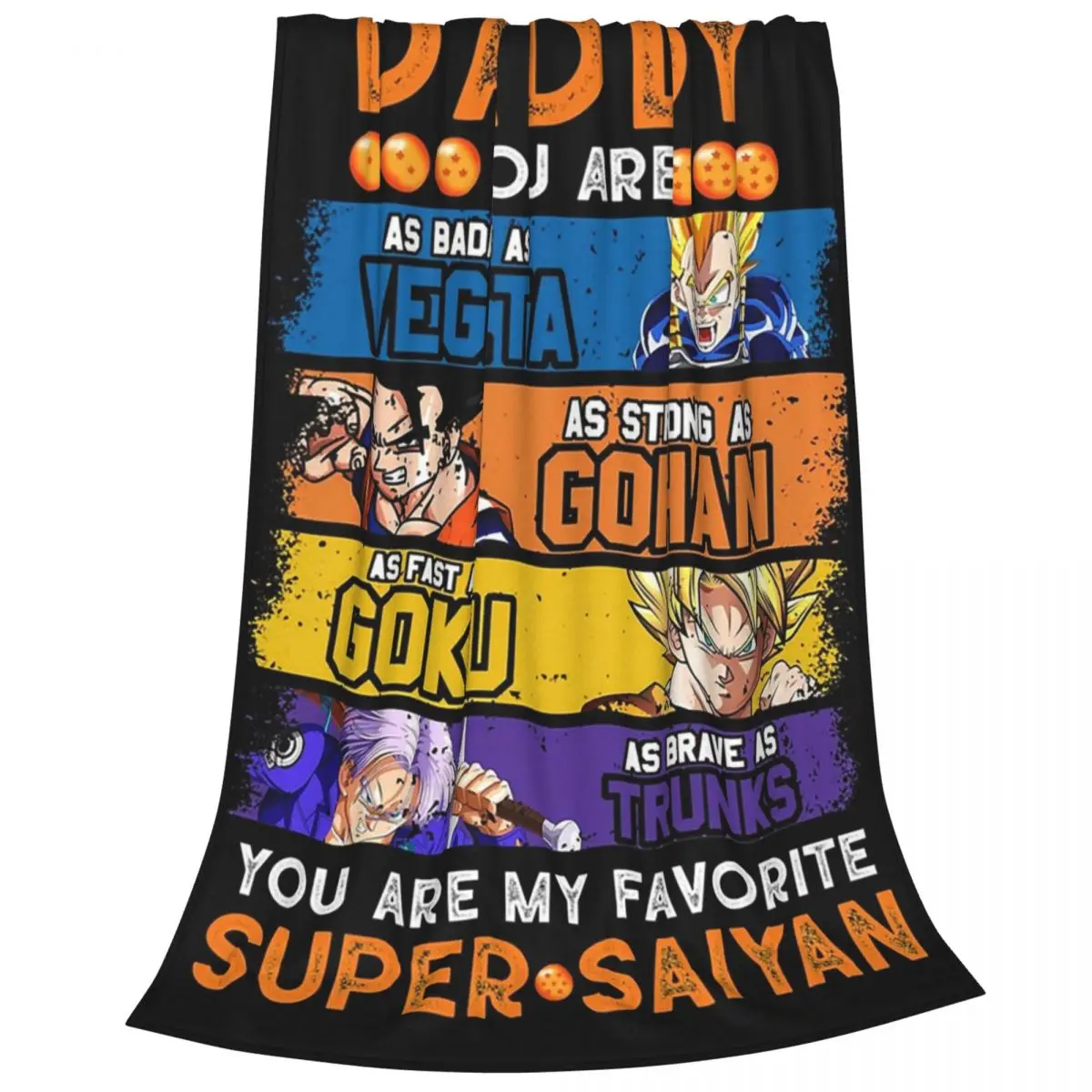 Daddy Dragonball Daddy You Are My Favorite Blanket Fleece Sofa Throw Blankets For Couch Bedding Travel Throws Bedspread Quilt