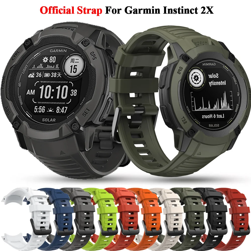 

Replacement Official Watch Bands For Garmin Instinct 2X Straps Silicone Wristbands Quick Release Bracelet Smartwatch Accessories