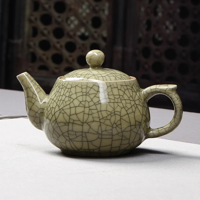 

Handmade Celadon Ge Kiln Kung Fu Teapot Ceramic Tea Ware for Brewing Tea
