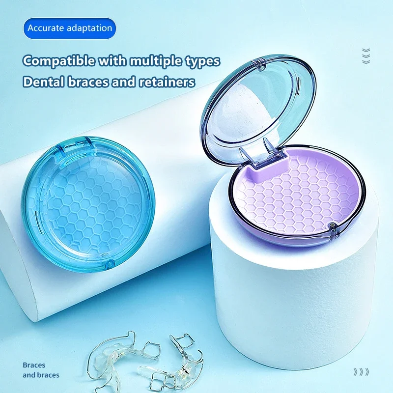 치아 컨테이너 틀니 상자 틀니 보호 케이스 휴대용 틀니 트레이 상자 치과 리테이너 상자 치아 정렬기 교정기 상자