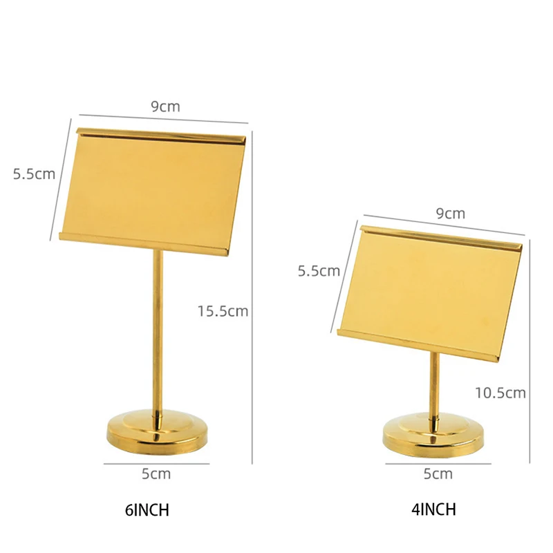 High End Hotel Buffet Label Rack Price Tag Display Stand Food Sign Holder Desk Sign Stand Name Card Clip Wine Info Display Stand