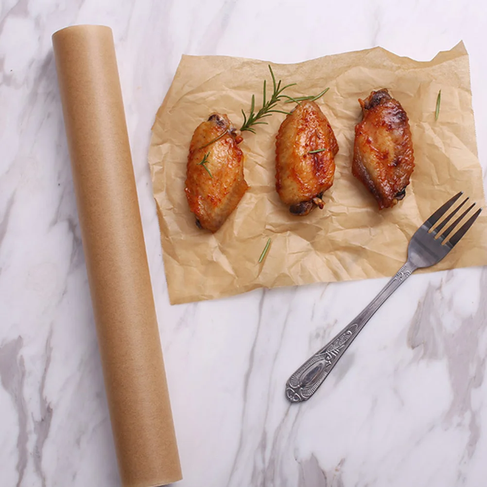 

1 Roll Of Baking Parchment Paper Thickened Grease Proof Non-Stick Sheets For Oven Baking Cookies Bread Fish Vegetables Grilling
