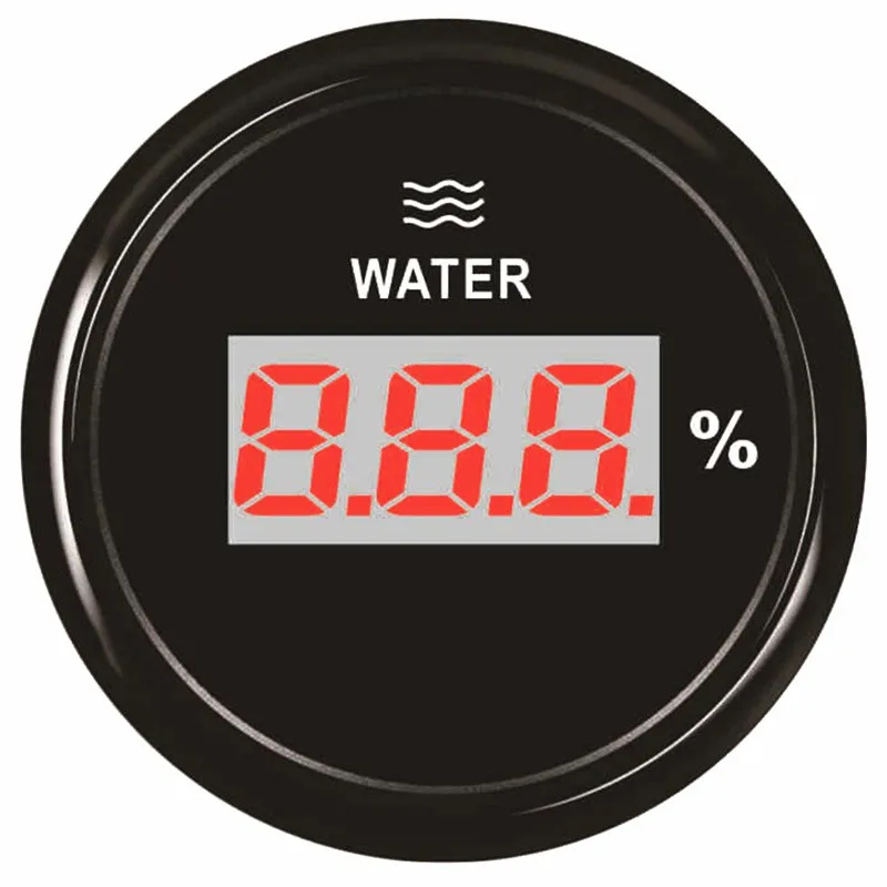 Auto 100 150 200 250 300 350 450mm Water Level Sensors 52mm Digital Water Level Gauges Red Backlight 0-190ohm 240-33ohm Senders