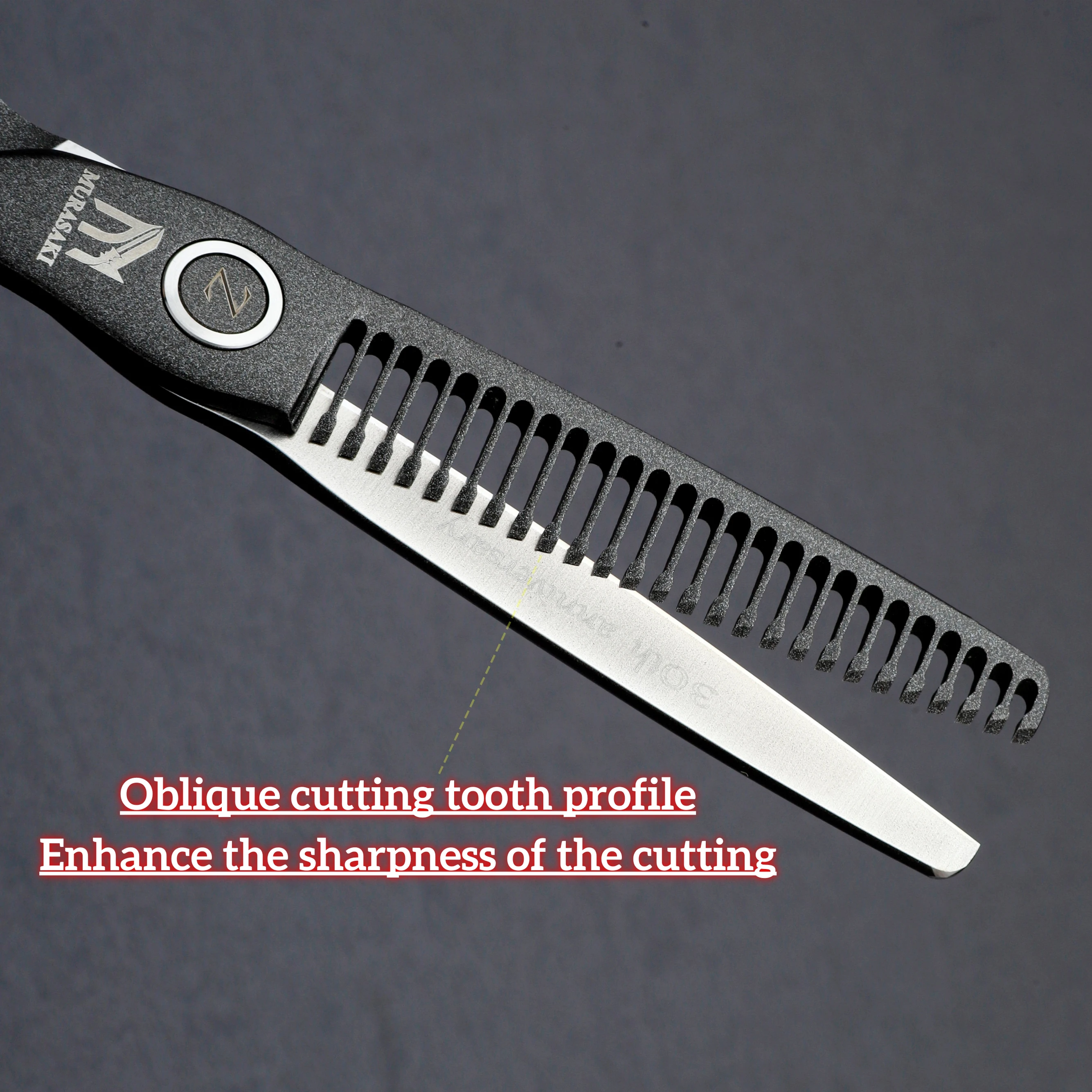 MURASAKI VG10 Stahl Friseurscheren, 6,0 Zoll Effilierscheren, Ergonomisches Design Haarschneidewerkzeuge, Sehr Scharf und Langlebig – Detail 4