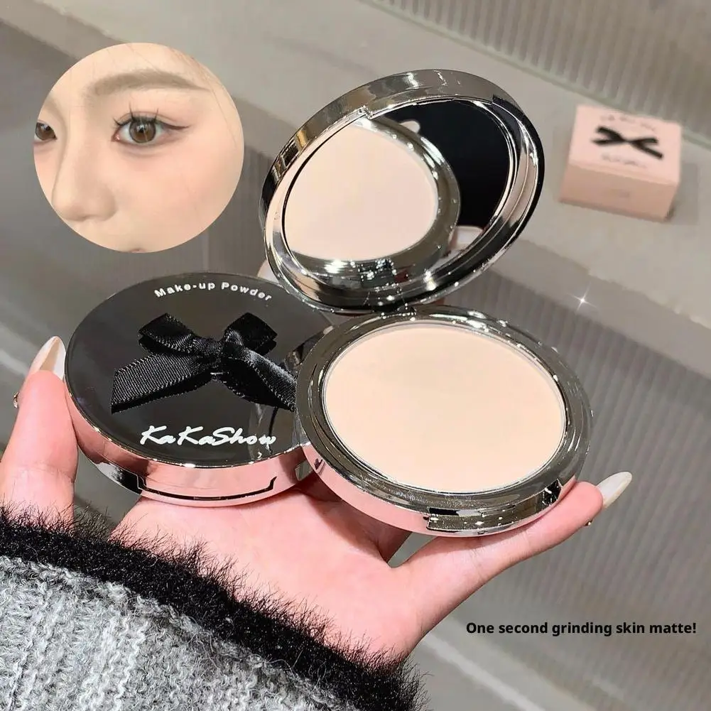 

1pcs Natural Matte Pressed Powder Oil Control Brighten Whitening Face Base Foundation Compact Concealer Makeup Cosmetics