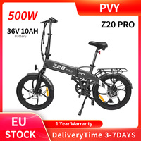 PVY Z20 PRO Electric Bike 500W Motor 36V10AH Lithium Battery Shimano 6-speed 20 inch Tires Foldable E-Bike for Adults