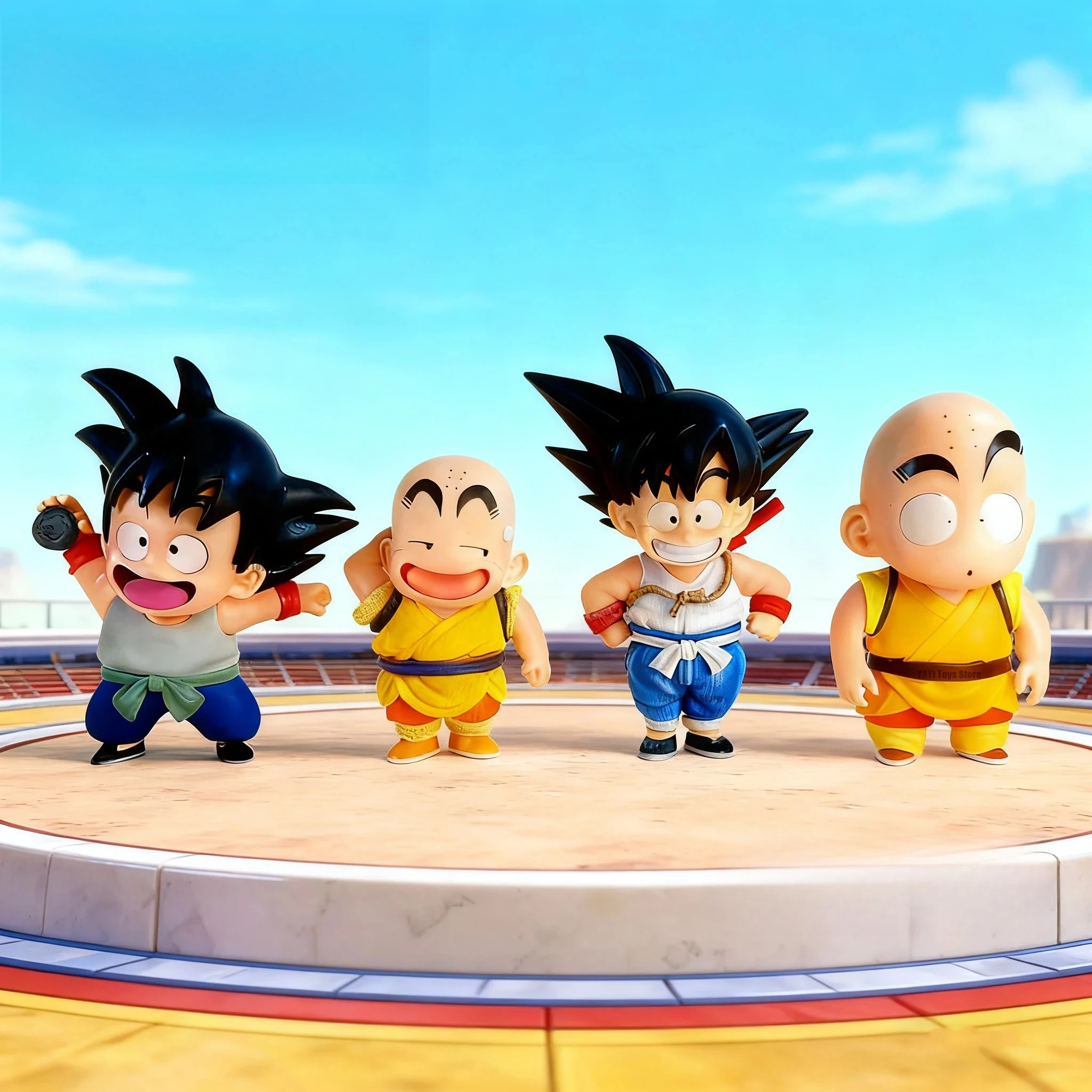 Neue Heiße Dragon Ball Son Goku Anime-Figuren Krillin Fuguire Niedliche Modelle PVC-Statue Schreibtisch-Ornamente Sammlerstücke Spielzeug Geschenke