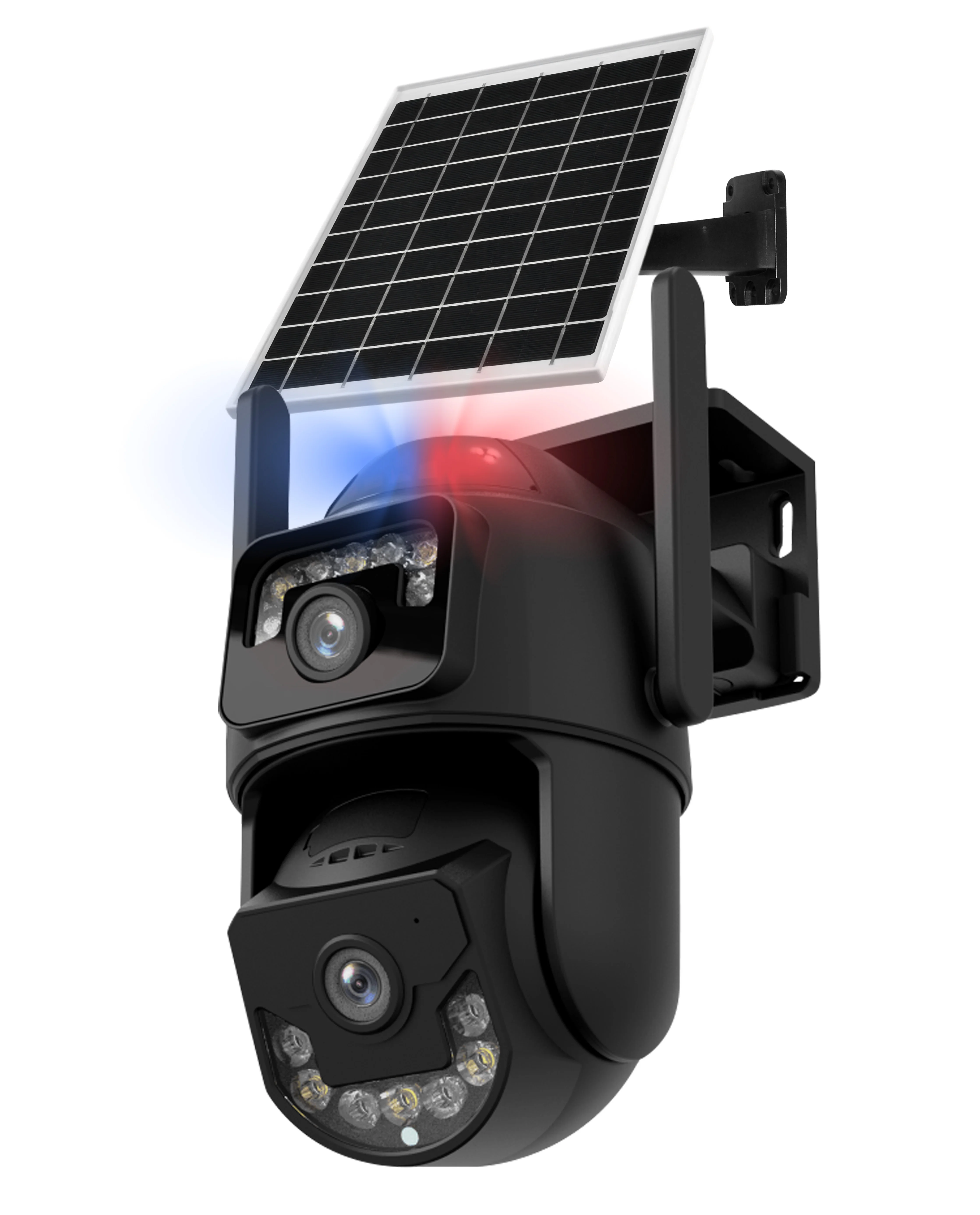 4MP V380pro APP Dual Lens  Full Color  Solar Power  4G/ IP Dome Camera AI Humanoid Detection Home Security CCTV Baby Monitor