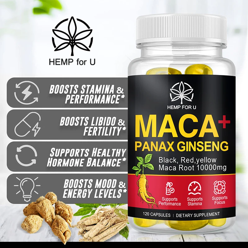 BBEEAAUU Ginseng Maca Root Capsules