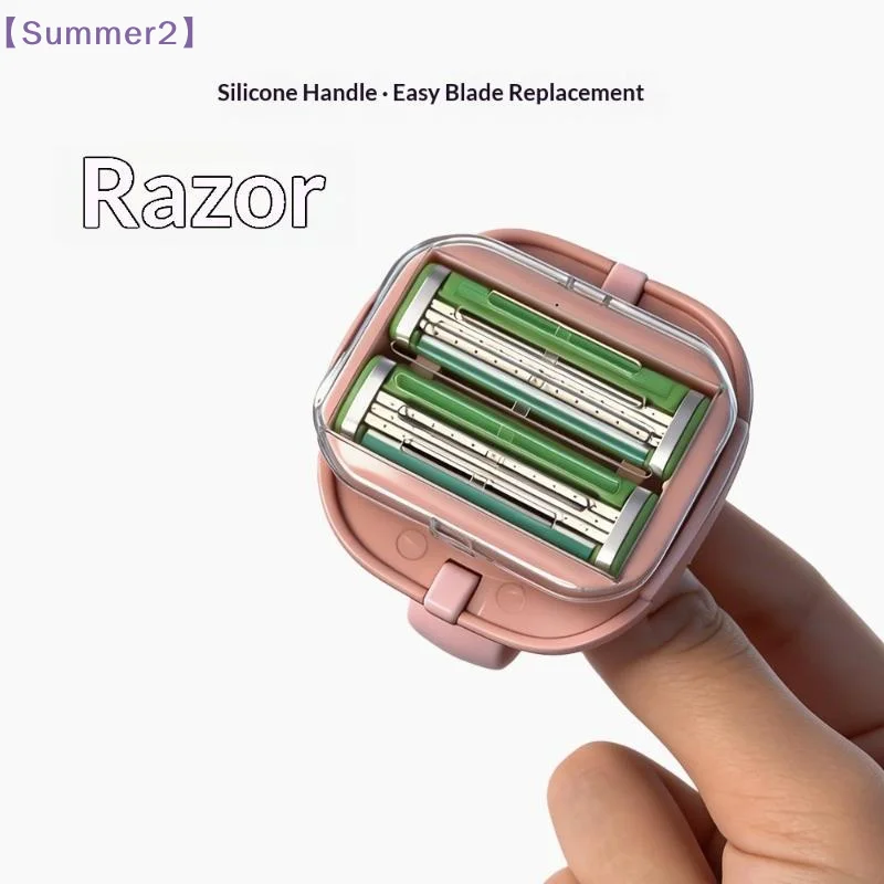 Women Safety Body Hair Removal Razor With Storage Box Brush 3-layer Stainless Steel Floating Blades For Leg Arm Underarm Shaving
