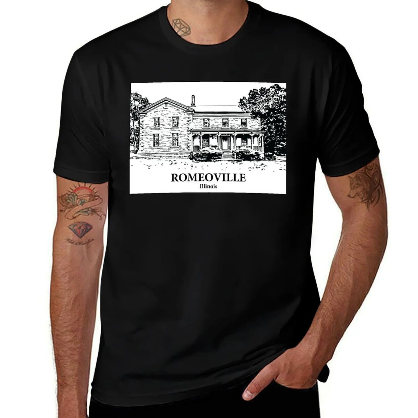 

Romeoville - Illinois T-Shirt for a boy cotton man t-shirts oversized t shirt mens plain t shirts