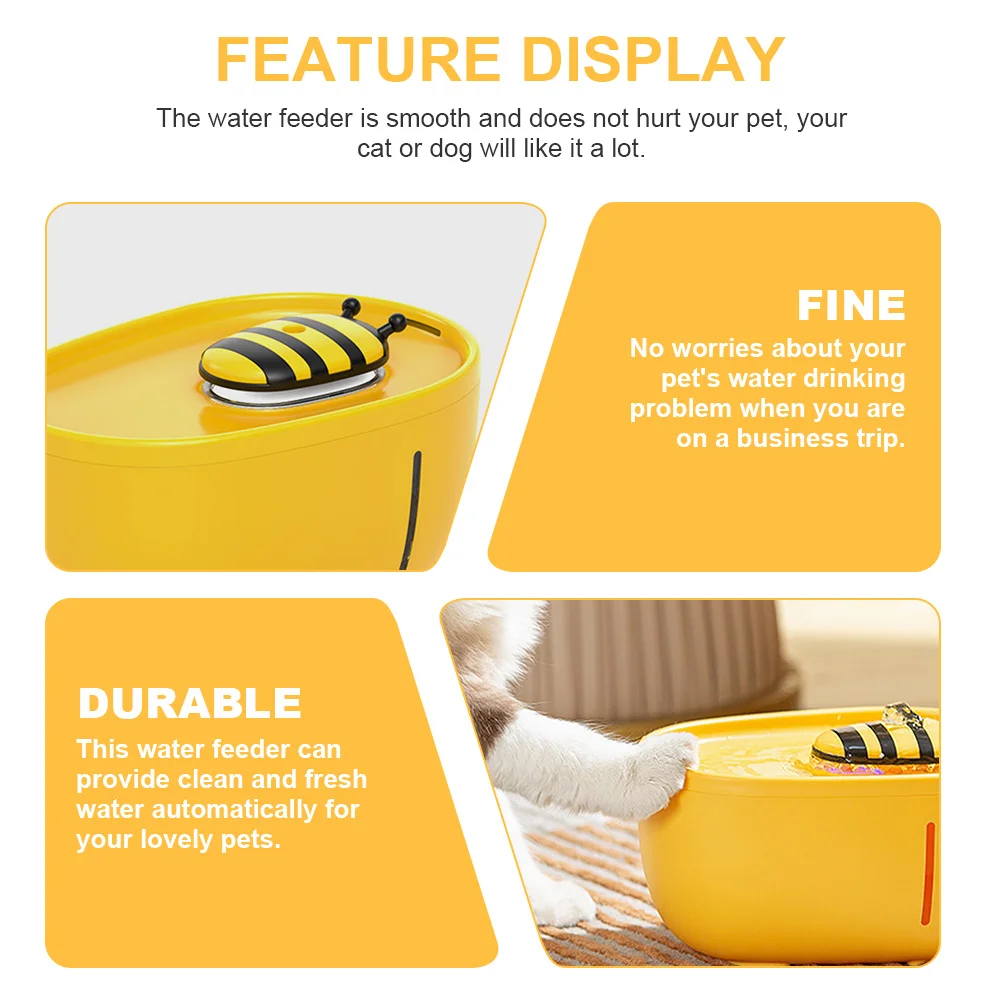 

Automatic Cycle Water Feeder Pet Water Dispenser for Cat Dog Honey Bee Portable Lightweight Clean Fresh Waterer