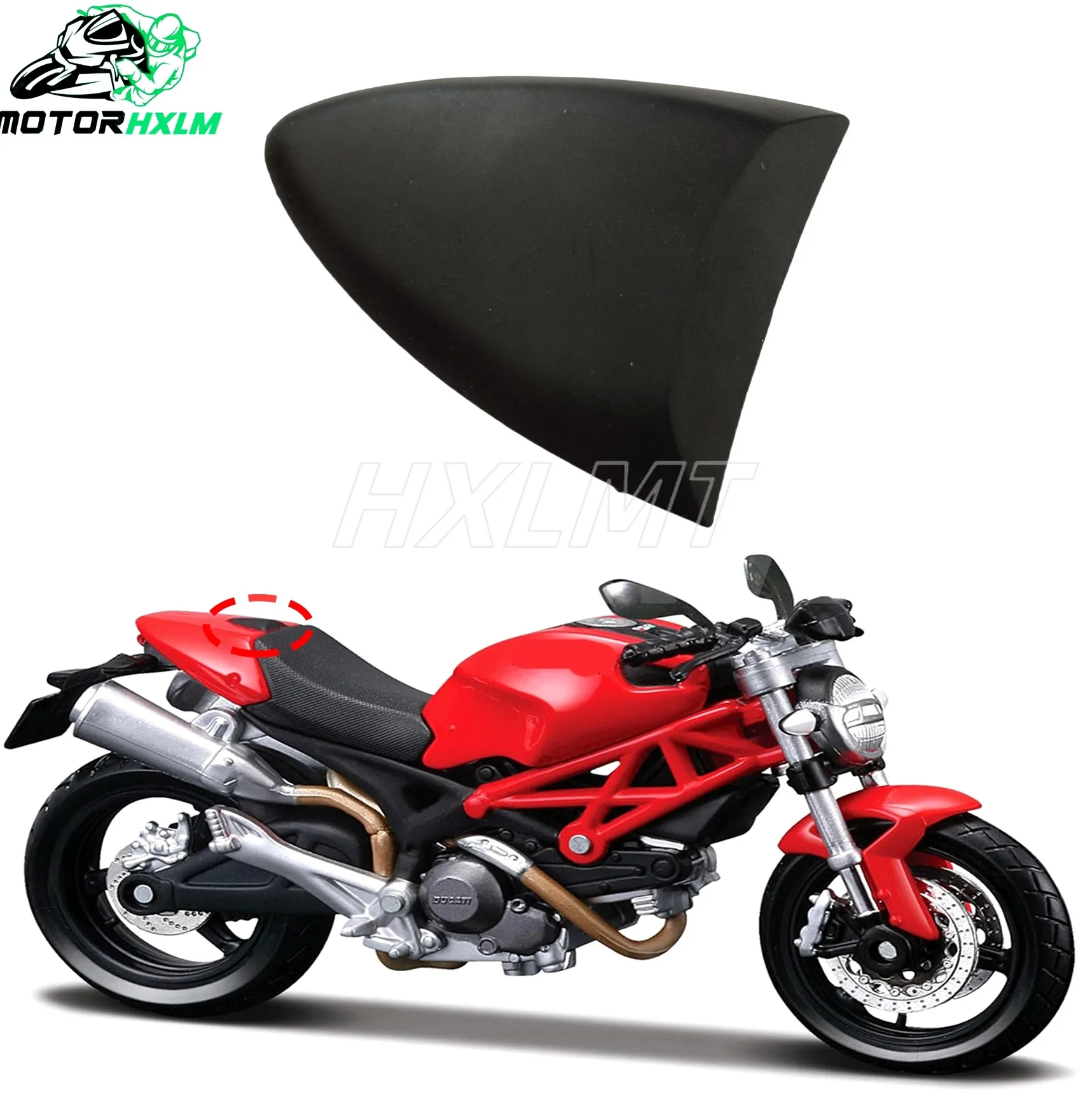 Racing Motor Motorcycle ABS Rear Passenger Pillion Seat Cover Hard Cowl Hump For Ducati Monster 696 795 796 2008-2014 1100 1100S
