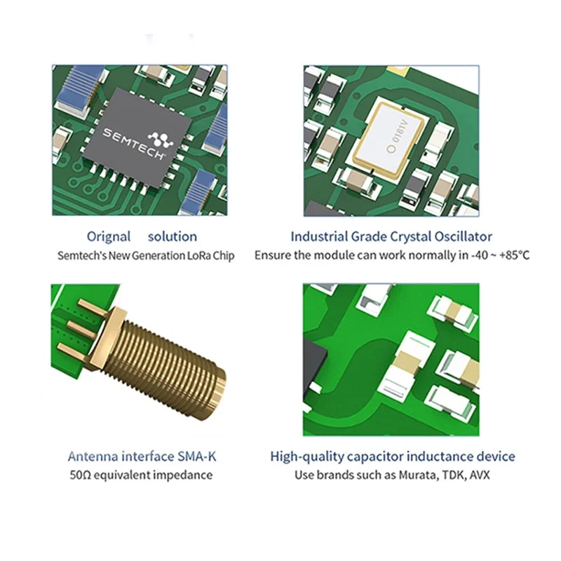 Imagem -05 - Módulo sem Fio Cdebyte-lora Baixo Consumo de Energia Longa Distância 5km 220236mhz Sma-k Dip E22-230t22d 22dbm 10 Pcs