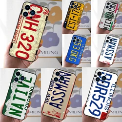 Number License New York Plate Phone Case For iPhone 16 15 14 13 12 Mini 11 Pro XS Max XR X 7 8 Plus Back Cover
