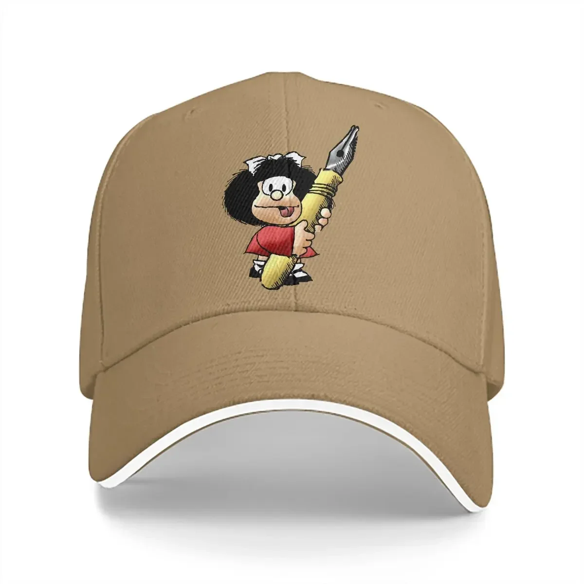 

Summer Cap Sun Visor Drawing Hip Hop Caps Mafalda Quino Comics Manga Girl Peaked Hats