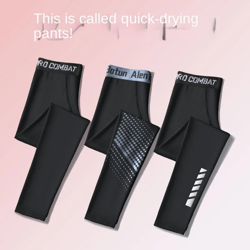 Schnell trocknende Hosen für Herren, sportliche, eng anliegende Leggings, Fitness-Yogahosen, Herbst- und Winterlauf, Basketball, Badminton,
