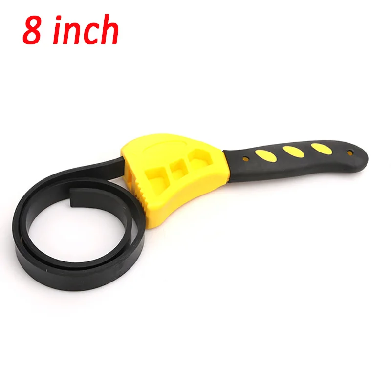 KEILEOHO 2-Pack Pipe Strap Wrench – 850mm Nylon Strap, 12" Aluminum Handle, Adjustable, For Oil Filters, Plumbing, And Fittings
