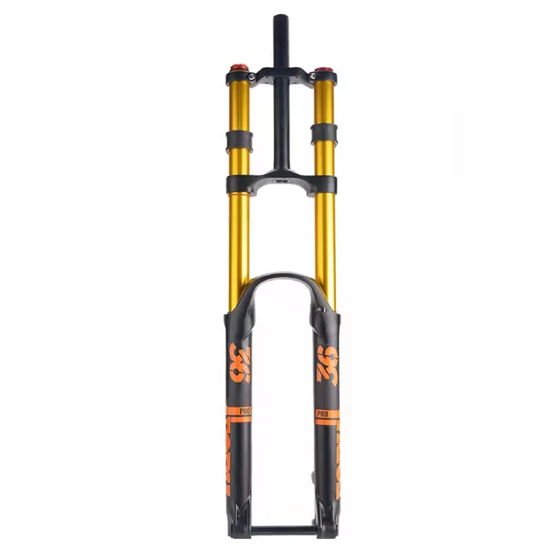 Horquilla de suspensión para descenso de montaña, ajuste de rebote de doble hombro, horquilla de aire para bicicleta de montaña de 27,5/29er pulgadas, horquilla gruesa para bicicleta DH AM