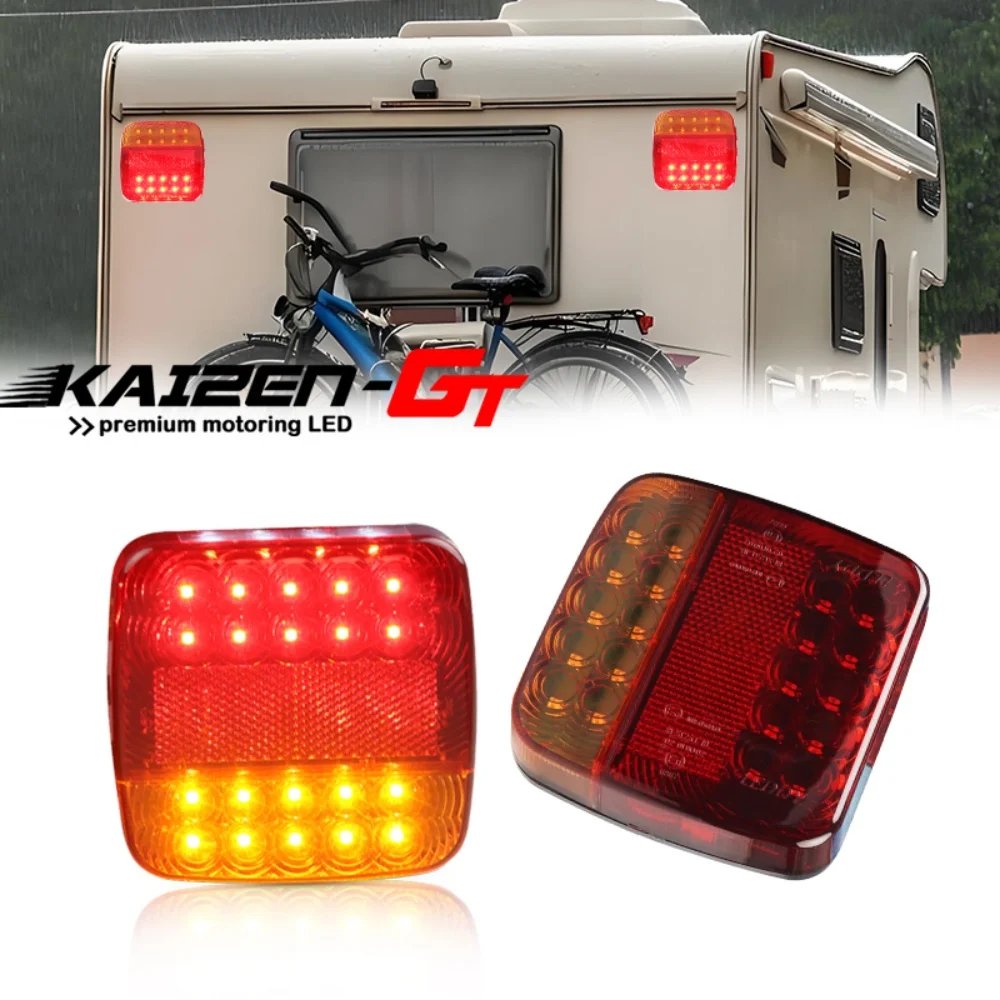 

Magnetic Wireless LED Rear Tail/Brake Lights Turn Signal Lights License Plate Lights Assembly For Caravan RV Camper Lorry Truck