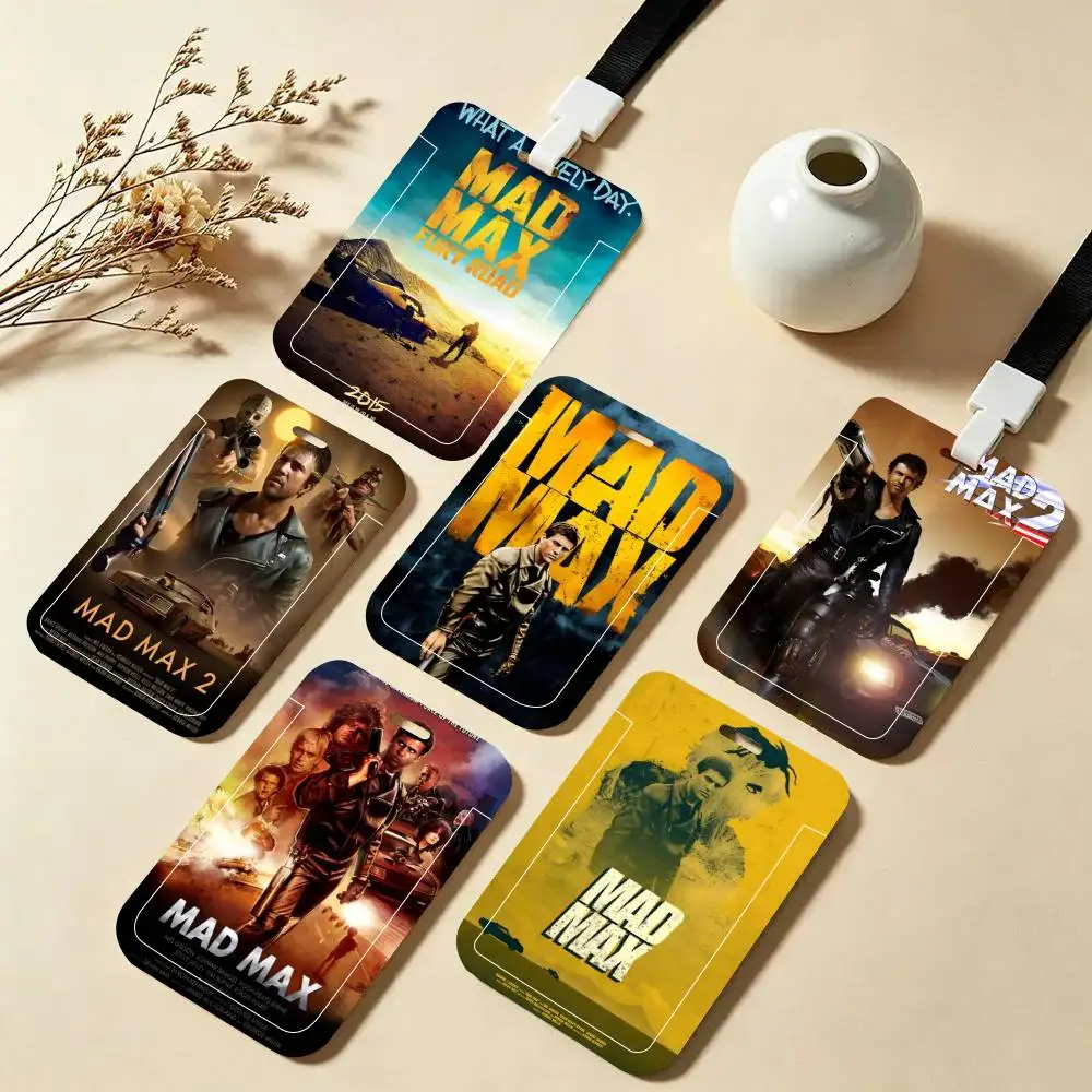 

Classic Retro Movie Series Mad Max ID Card Holder Neck Strap Pendant Door Badge Holder Lanyards Keychain Work Credential