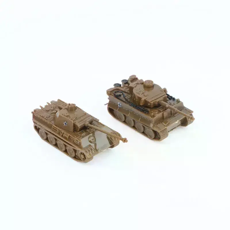 2Pcs Miniature Military Model Toy 4D 1/144 Tank Infantry Fighting Vehicle Rocket Launcher Finished Model