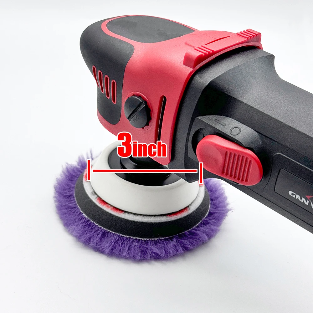 AUTOBRIGHT Purple 3 Inch Wool Polishing Grinding Professional Wool Disc DA RO Machine Cutting Polishing Waxing Machines Tools