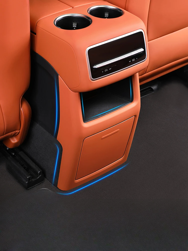 

For LiXiang L7 L8 L9 Rear Refrigerator Anti Kick Pad ABS Anti-Scratch Rear Storage Box Protective Sticker Cover Accessories