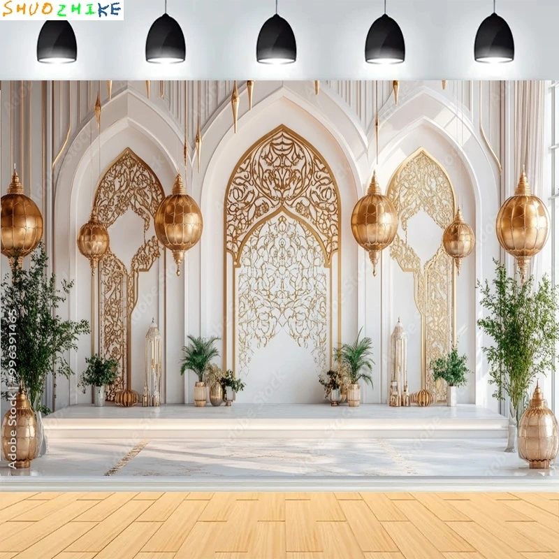 أنيقة الأبيض قاعة الزفاف قصر القلعة خلفيات للتصوير الفوتوغرافي أنيقة زهرة الباستيل خلفية استوديو الصور DT-02