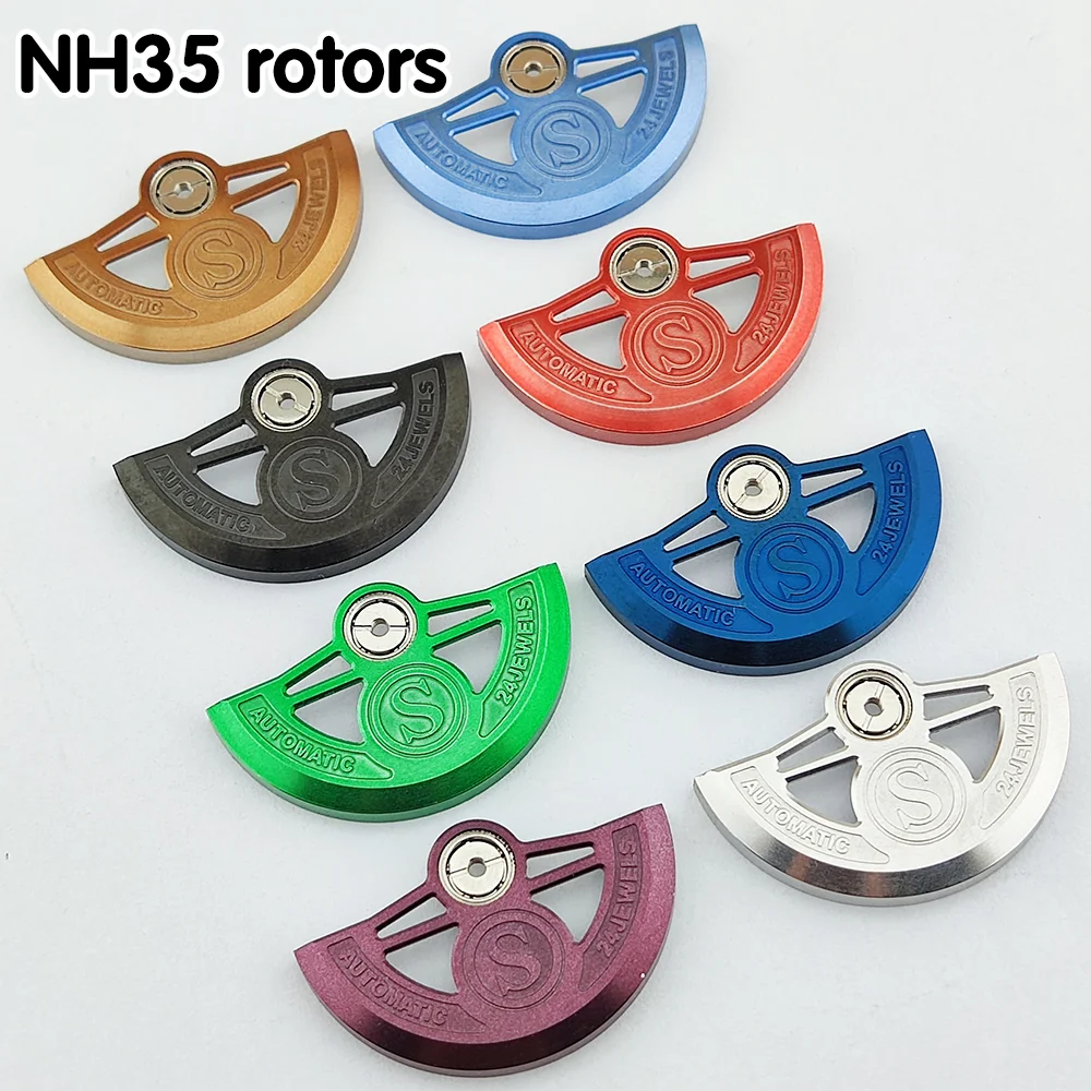 

Металлический ротор механизма NH35, запасные части для часов, подходят для механизмов NH35 NH36 NH38 NH39 4R35 4R36