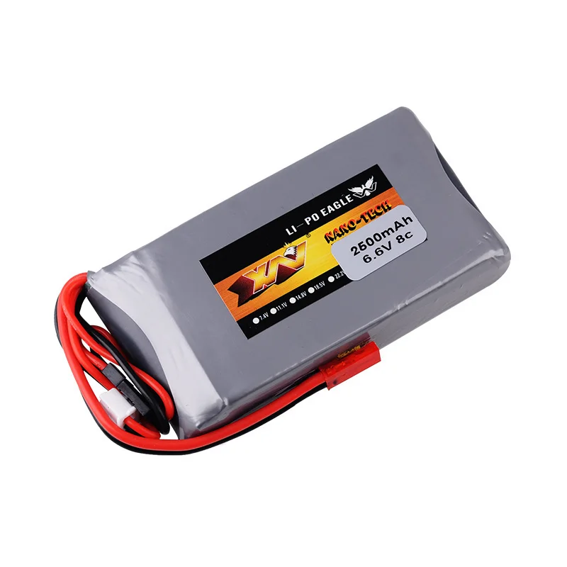 Upgraded 2S 6.6V 8C 2500mah Lipo Battery For Futaba 14SG 16SZ 18SZ 4PLS T6K RC Radio M Remote Control Part JST Plug 6.6V Battery