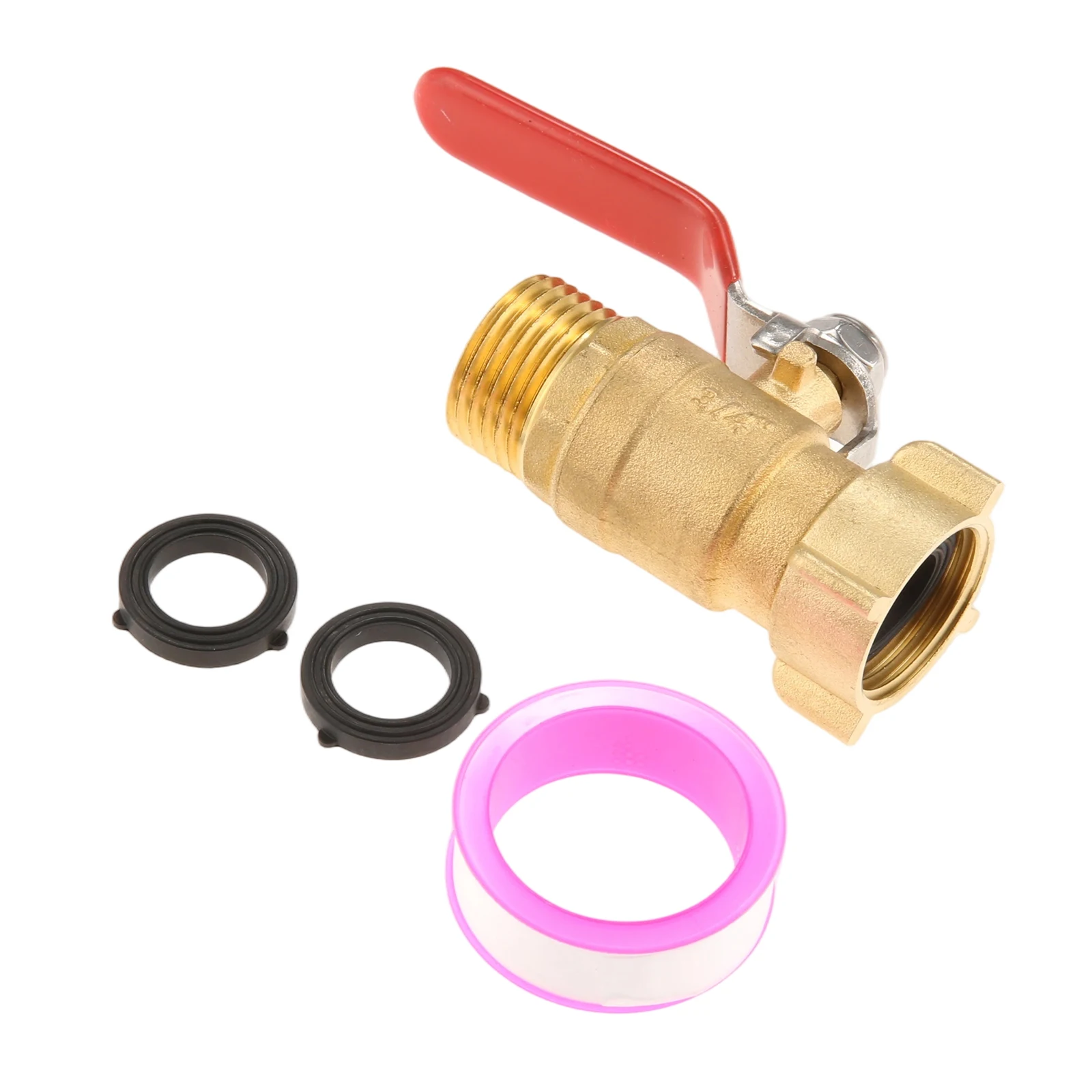 1pc 3/4-inch Brass Garden Hose Shut Off Valve Universal 3/4-inch GHT Interface for Garden Hose Sprayer Outdoor Faucet