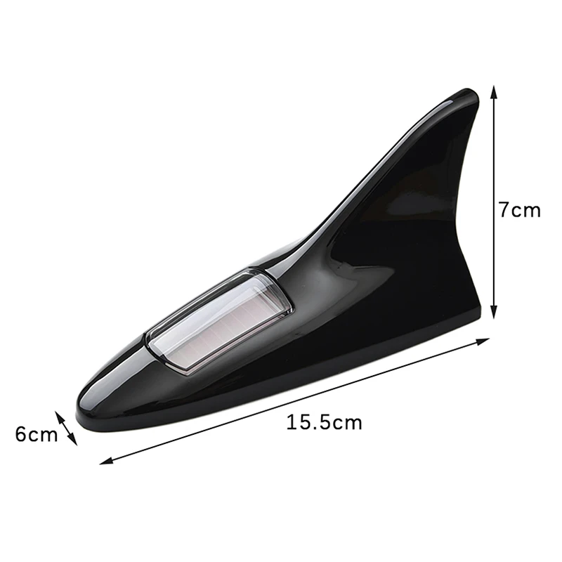 Universal LED Light Car Shark Fin Antenna Roof Tail Modification Light With Solar Car Antenna Driving Safety Warning Light