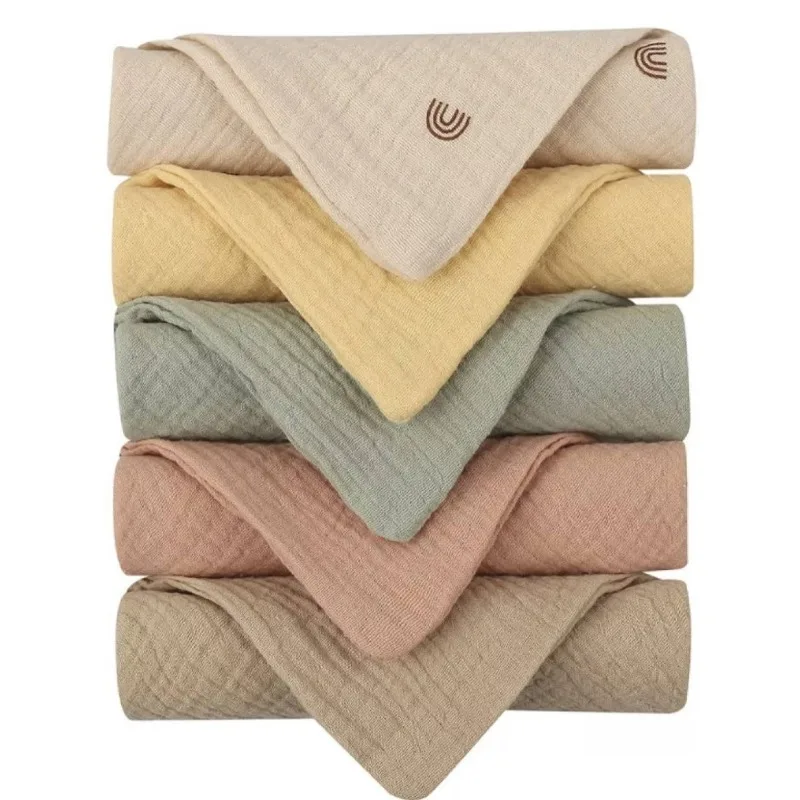 2/5PC Baby Towel Newborn Stuff Muslin Square Towels Infant Newborn Hand Bath Shower Face Towels Soft Cotton Gauze Baby Washcloth