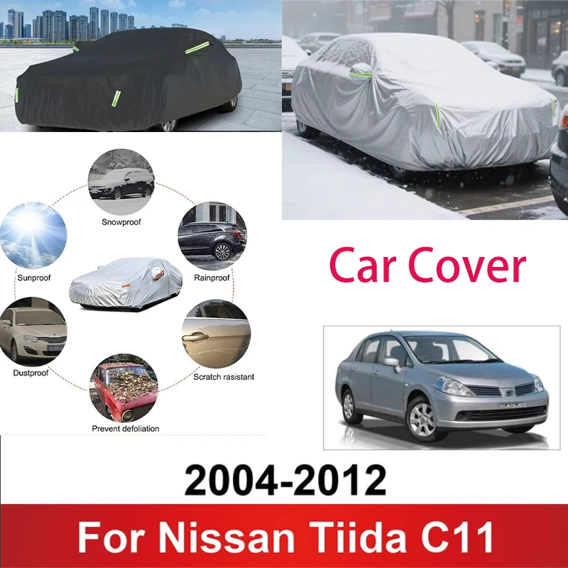 

for Nissan Tiida C11 2004-2012 2008 2009 Full Car Covers Outdoor Sun Anti UV Rain Snow Dust Protection Oxford Cloth Accessories