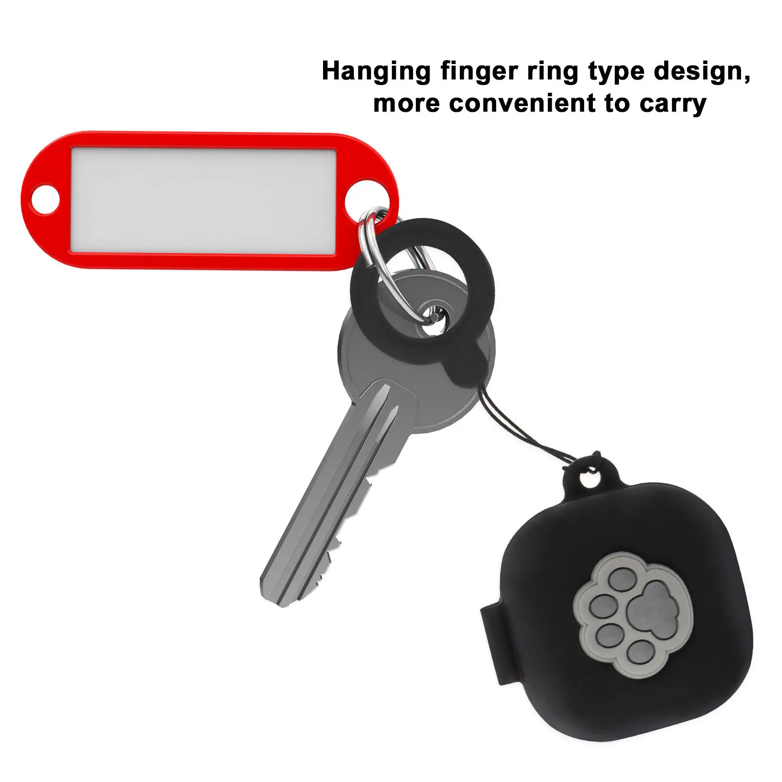 1Pcs Premium Silicone Earphone Case Compact Handheld Design Scratch Resistant Non Deformable Hanging Ring for Wireless Earbuds