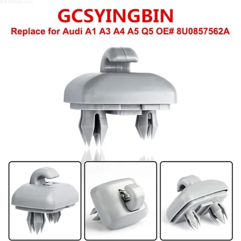 Car Sun Visor Hanger Clip Bracket Sun Visor Clip Bracket Hook Replacement Parts for Audi A1 A3 A4 A5 Q3 Q5 Auto Accessories